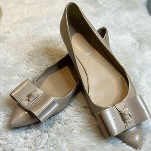 J. Crew Collection Nude Beige Flats Leather SZ 9